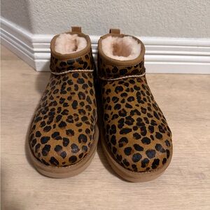Leopard Print Mini UGG Boots